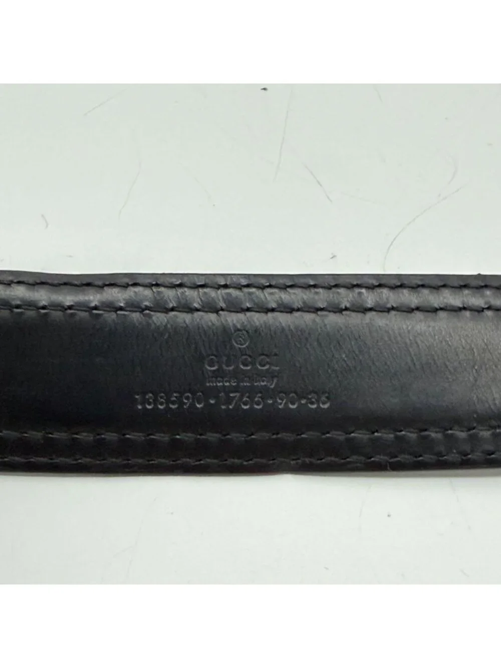 Gucci Era Leather Belt Black Vintage